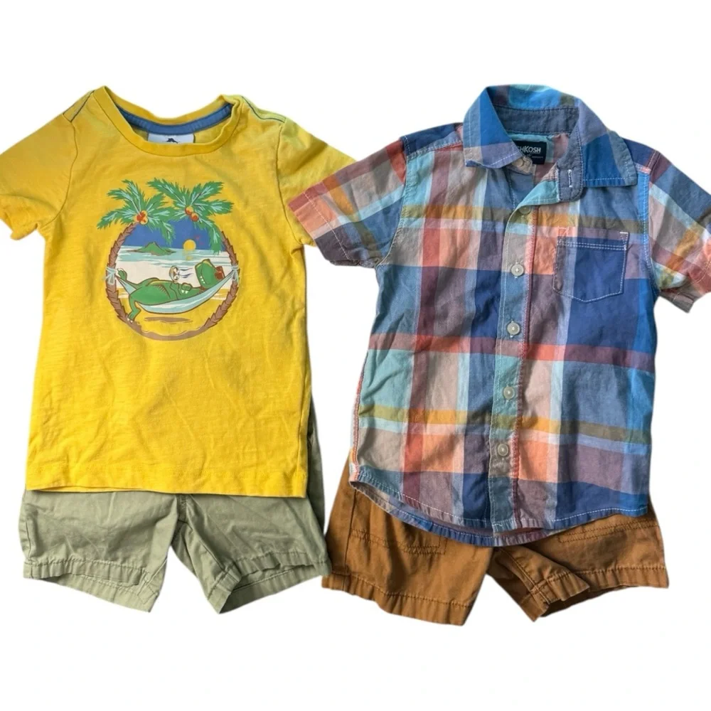 Summer Lot Outfits 2T Shorts Tees Tommy Bahama Osh Kosh B’Gosh Carter’s